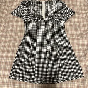 Handmade Black and White Checkered Dress